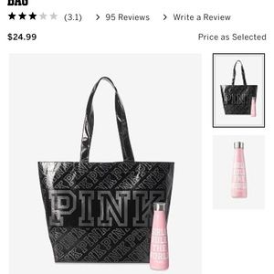 Victoria secrets PINK bag and water bottle